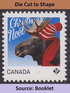 Canada 2881i Christmas Animals Moose P DCTS single (from booklet) MNH 2015