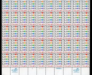 UNITED STATES SCOTT #2072 LOVE COMPLETE SHEET  MINT NH