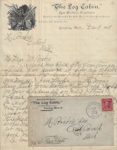 1904 - Michigan Hunting Lodge Letter - Ephemera 1118