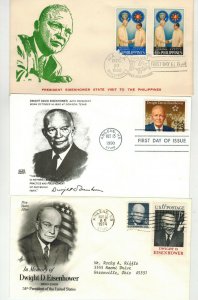 General President DWIGHT EISENHOWER COLLECTION SET OF 13 Covers/Cards/FDCs