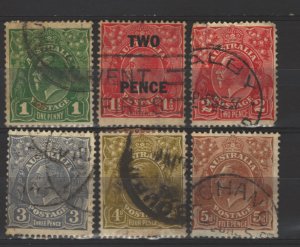 COLLECTION LOT # 5069 AUSTRALIA 6 STAMPS 1930+