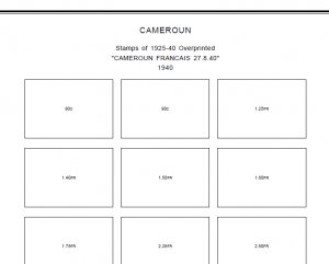 CAMEROUN STAMP ALBUM PAGES 1863-2011 (168 PDF digital pages)