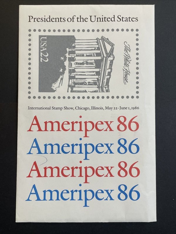 Ameripex '86 President Souvenir Sheets Sc# 2216-2219, FV $7.98