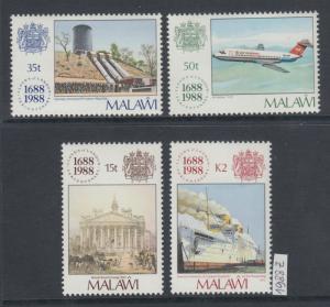 XG-AJ615 MALAWI - Ships, 1988 Aviation, Lloyd'S Of London MNH Set