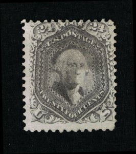 GENUINE SCOTT #78 F-VF USED 1862 LILAC 24¢ WASHINGTON LIGHT CORK CANCEL #16095