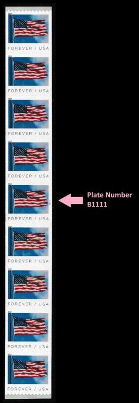 US 5343 Flag forever PNC9 BCA B1111 MNH 2019 