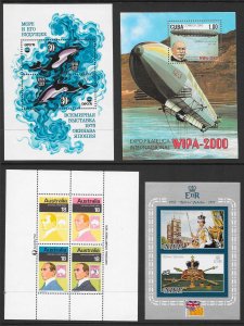 WORLDWIDE (120) All Different Souvenir SHeets ALL Mint Never Hinged