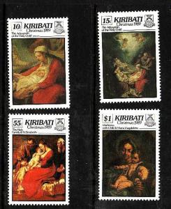 Kiribati-Sc#530-3-Unused NH set-Christmas-Paintings-1989-please note there is a