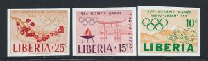 LIBERIA SC# 418-20 IMPF VF/MNH 1964