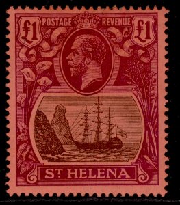 ST. HELENA GV SG96, £1 grey & purple/red, M MINT. Cat £450.