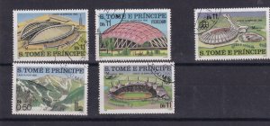 SA12g Sao Tome and Principe 1980 Olympic Games Moscow used stamps