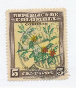 Colombia 1947 - Scott 545 used - 5c, Coffee