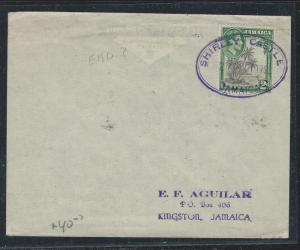 JAMAICA (PP2912B) 1950 KGVI  2D OVAL SHIRLEY CASTLE CANCEL TO KINGSTON