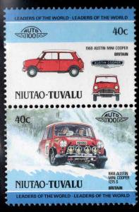 Niutau-TUVALU Scott 5 MNH** Classic Automobile pair