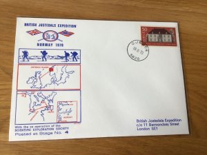 British Jostedals Glacier Expedition Norway 1970 stamps cover Ref 56232