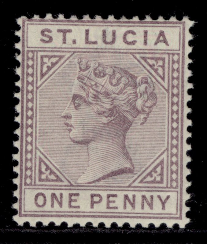 ST. LUCIA QV SG44, 1d dull mauve, M MINT. 