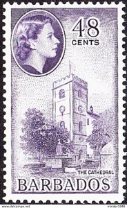 BARBADOS 1956 QEII 48c Deep Violet SG298 MH