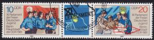 GERMANY DDR [1981] MiNr 2609-10 WZd494 F8 ( O/used ) [01] Plattenfehler