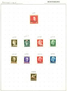 EDW1949SELL : MONTENEGRO Mint collection on pages.