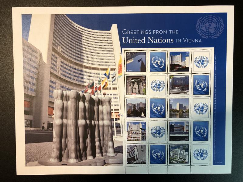 557 United Nations Vienna 2015 Personalized Sheet MNH