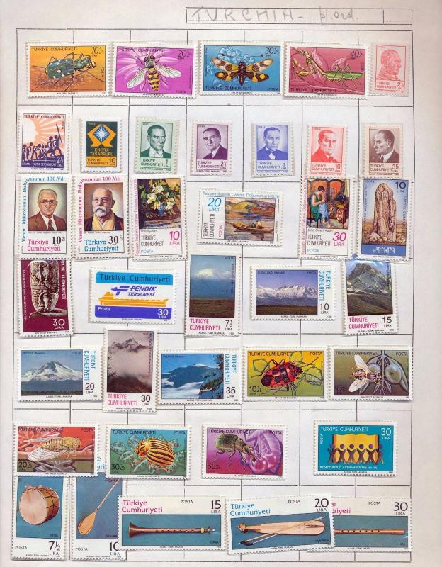 TURKEY 1980s Mainly MNH Insects Music  Collection 90+Items (Lo 574