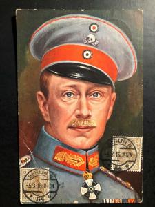 1916 Berlin Germany Picture Postcard Cover WWI Soldier Portrait exhibition label