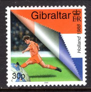 Gibraltar 833 Soccer MNH VF