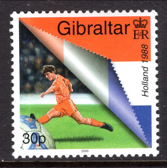 Gibraltar 833 Soccer MNH VF