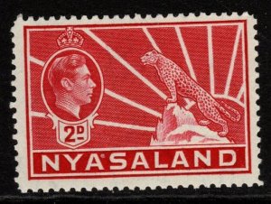 NYASALAND SG133a 1942 2d CARMINE MNH