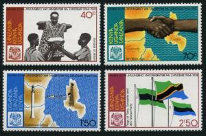 Kut 284-287, Mnh.michel 271-274. Union Tanganyika-Zanzibar, 10th Ann.maps, Flags