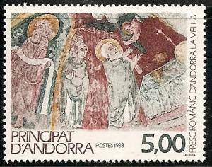 Andorra-French 369 MNH 1988 Roman Church Fresco