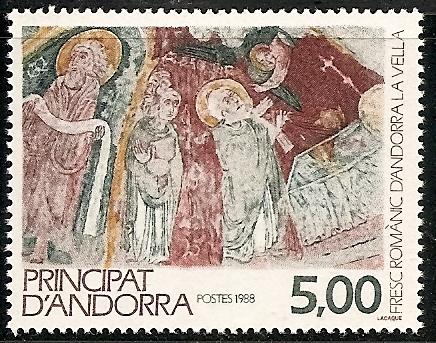 Andorra-French 369 MNH 1988 Roman Church Fresco