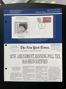 NY times Philatelic history of US panel: 24th Amendment poll tax barred