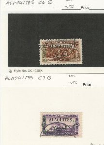 Alaouites, French, Postage Stamp, #C6, C7 Used, 1925 Airmail, JFZ