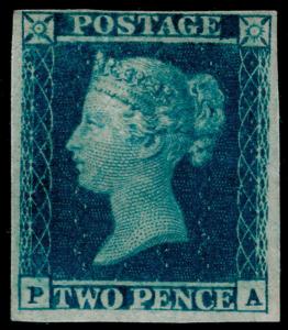 SG15, 2d deep full blue, NH MINT. Cat £8500+ PA