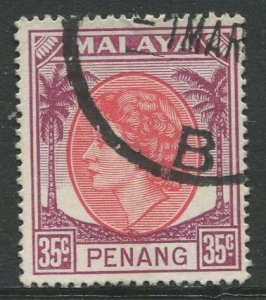 STAMP STATION PERTH Penang #40 QEII Definitive Used 1954-1955