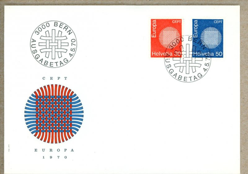 Switzerland FDC Scott 513-516 Europa 1970      (Inv 001536.)