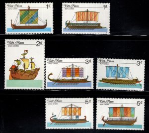 Unified Viet Nam Scott 1686-1692 MNH** Sailing Ship set