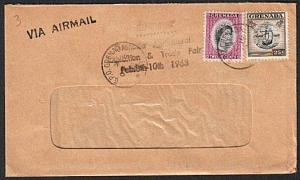 GRENADA 1962 cover scarce AGRICULTURAL EXHIBITION handstruck slogan........73680