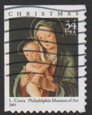 SC# 3536 - (34c) - Christmas, Madonna & Child, Used Single