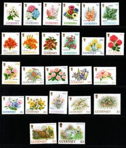 GUERNSEY SG562/82a 1992-7 FLOWERS MNH