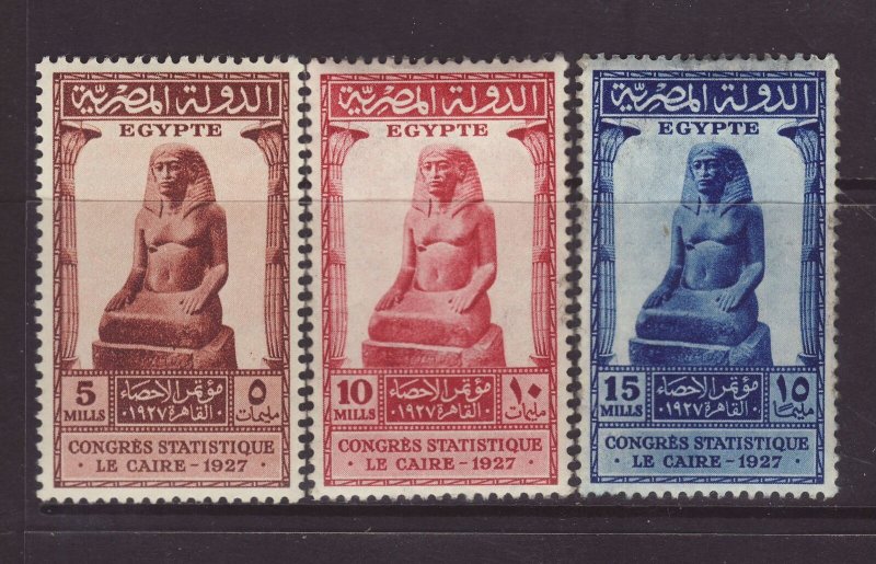 1927 Egypt Congress Set Mounted Mint SG173/175