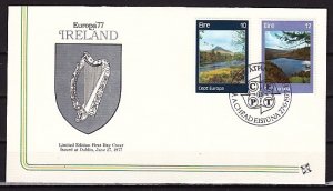 Ireland, Scott cat. 413-414. Europa-Landscapes issue. First day cover.