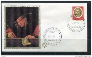Italy 1975 First  Day Special Cancel Cover Colorano \Silk\ Cachet  Misic  Antoni