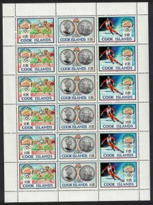 Cook Is. Olympic Games Barcelona and Albertville Sheetlet 1990 MNH SC#1039