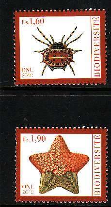 United Nations Geneva-Sc#517-18- id8-unused NH set-Biodiversity-2010-