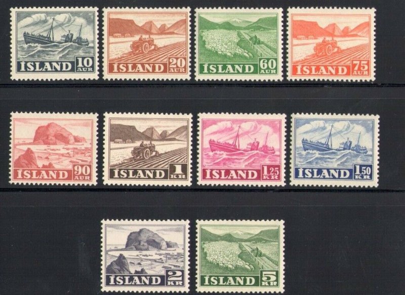 1950 Iceland,Island,Activity National,10 Val N° 224-233 MNH