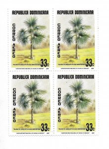 DOMINICAN REPUBLIC YEAR 2003 MEDICINAL PLANTS FLORA FLOWERS BLOCK OF FOUR DIFF