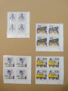 EDW1949SELL : GERMANY Beautiful collection of VFMNH Blks of 4. Scott Cat $1,557.