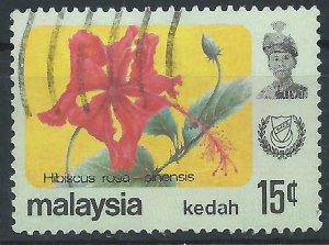 Kedah 1979 - 15c Hibiscus - SG139 used